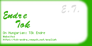endre tok business card
